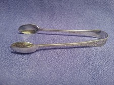 Antique Sheffield Sterling Silver Sugar Tongs 22g 1904 John Round & Son Ltd