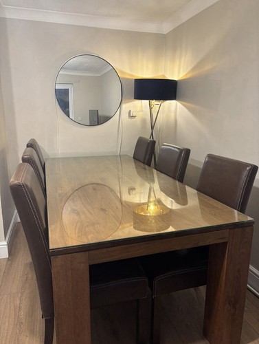 Walnut seater dining table - seater,