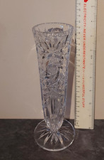VINTAGE GLASS VASE. BOHEMIAN
