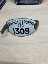 Vintage Market Porter Enamel Armband / Badge - Smithfield Meat Market - 1309