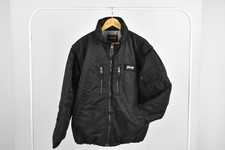 Schott Bodyguard Men's Bomber Jacket Size Medium Black Nylon Padded Zip Up