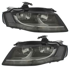 Headlights Audi A4 B8 8K 2008-2012 With Black Inner Headlamps Pair Left & Right