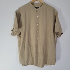 Mens Shirt Beige/Brown 2XL