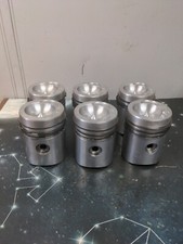 Set of 6 Leyland 400 Engine pistons with rings and pins standard