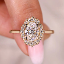 1 Carat Vintage Style Oval Lab