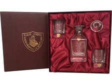 Burns Crystal Charles Rennie Mackintosh Handcrafted Mini Decanter Set Scotland