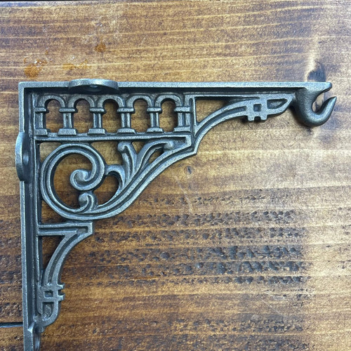 Roman hook shelf brackets - hook, cast