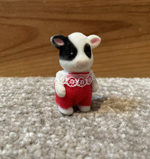 Sylvanian Families Friesian Buttercup Cow Calico Critters Standing Baby Figure