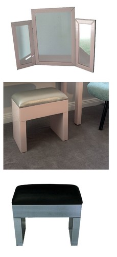 Mirrored furniture glass pink - mirrored,