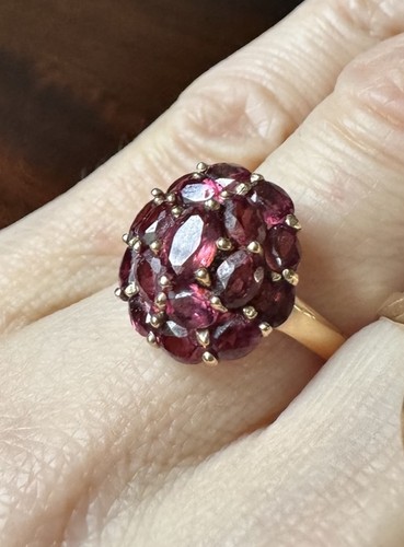 Vintage rhodolote garnet 10kt - vintage,