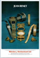 Jean Renet Watches of Switzerland Ltd. Vintage Advert 1973