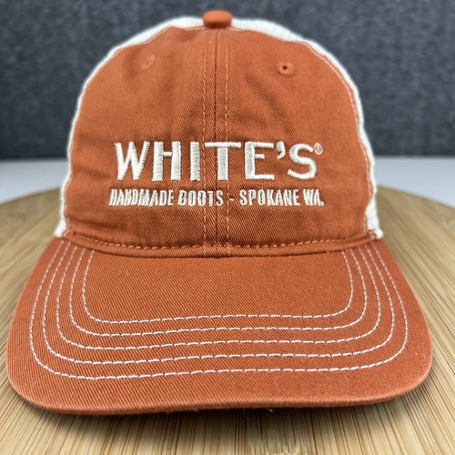 White boots trucker hat cap - white's,