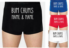 BUM CHUMS BOXERS MENS BOXER SHORTS VALENTINES FUNNY PERSONALISED UNDERWEAR GAY