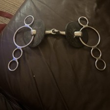 Dutch Gag Bit. 5"  Continental Snaffle. 3 Ring. Hollow Mouth
