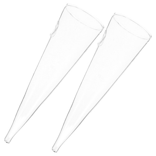 Pcs cone shape glass vase - 2,