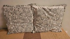 2 Habitat x Morris &Co. Sunflower Woodblock Cushion -Grey