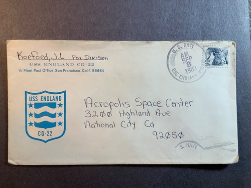 Navy cover uss england - us,