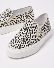 £75 OLIVER BONAS SPOTTY ANIMAL PRINT LEOPARD SLIP ON LEATHER TRAINERS SNEAKERS 8