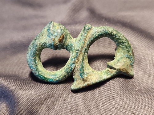 Roman bronze brooch snake - bronze,