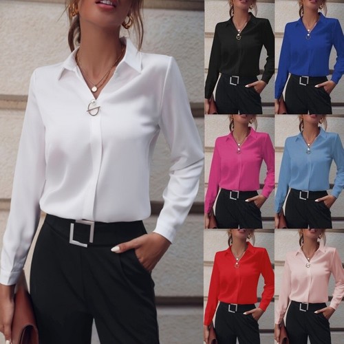 Ladies shirts lapel neck - shirts,