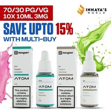 Hangsen E Liquid 10 x 10ml E liquid Vape Juice 70/30 PG/VG 0mg, 3mg All Flavors