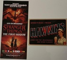 STRANGER THINGS BROADWAY+WEST END THEATRE FLYERS X 2-THE FIRST SHADOW/HAWKINS