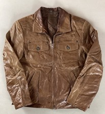 Vintage Leather Trucker Jacket