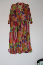 Sangria size XL (14/16) beautiful bright polyester wrap topdress. never worn