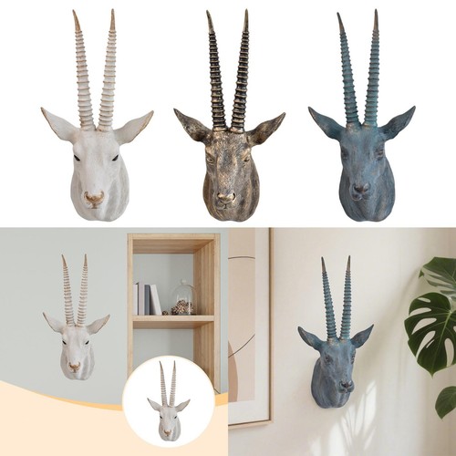 Antelope head statue wall - antelope,