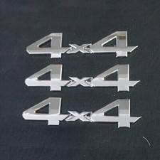 3x Chrome Big 4x4 Metal Emblem