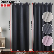 66"X84" Blackout Eyelet Curtains Out Thermal Ring Top Ready Made Curtain 2 Size