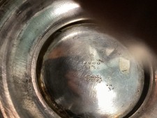 Harrods London SW Silver plate Atkin bros brothers Plant Pot 8156 Tarnish 2 Dent