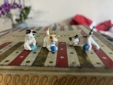 Set of 3 Vintage Cats Playing with Yarn In Perfect Condition