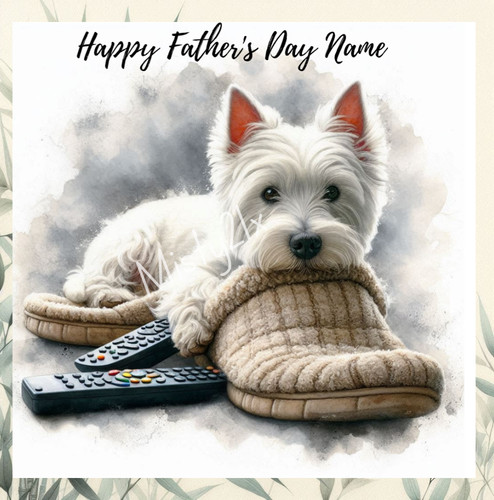Personalised westie greeting - personalised,