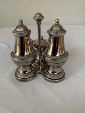 Silver Plated Cruet Set With