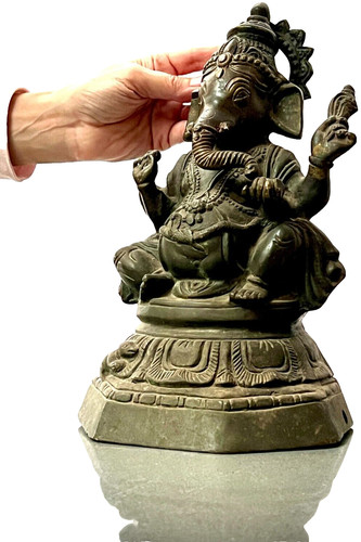 Antique bronze ganesha lost - antique,
