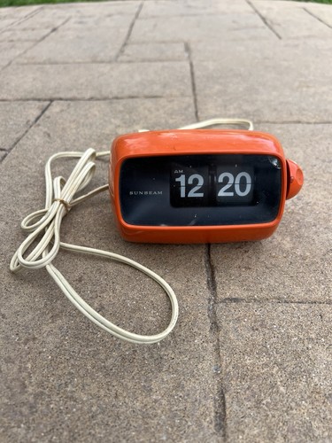 Vintage sunbeam flip clock - sunbeam,