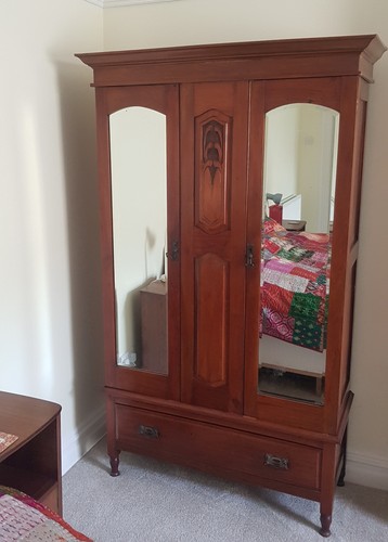 Vintage 1900s satin - , walnut