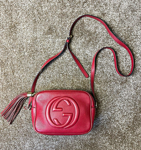 Gucci soho red pebbled leather - soho,