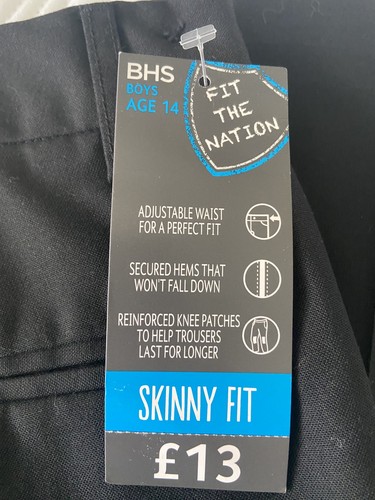 Bnwt boys bhs black skinny - bhs, fit
