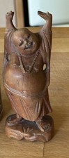 VINTAGE BUDDHA figure - hand-carved happy Buddha.
