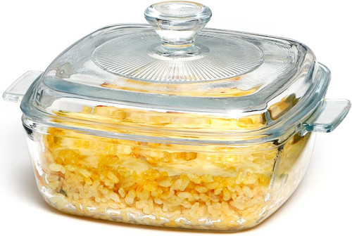 Glass casserole dish with - 0.8l,