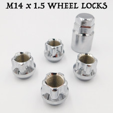 Locking Wheel Nuts M14x1.5 Open (Chrome) For Ford S Max
