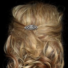 Hair Comb Art Deco Silver