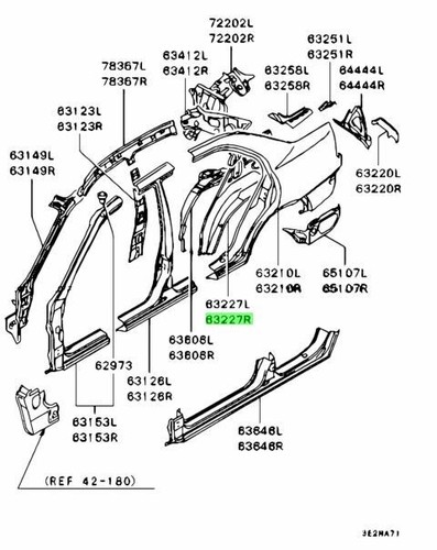 Panel quarter inner - inner, rh