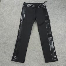 Les Chiffoniers Pants Womens Black Rubber Panel Trousers. Size 0. £65