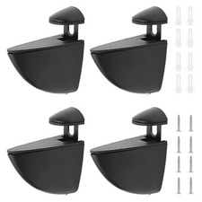 Modern Black Glass Shelf Supports Fits Various For thicknesses Securely