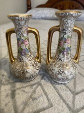 Yellow and Gold Urn Style Vase