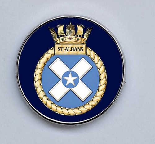 Hms albans royal navy lapel - st,