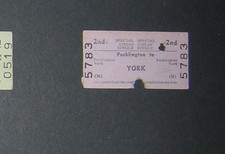 BR Rail Ticket - Pocklington to York - 2nd single - 